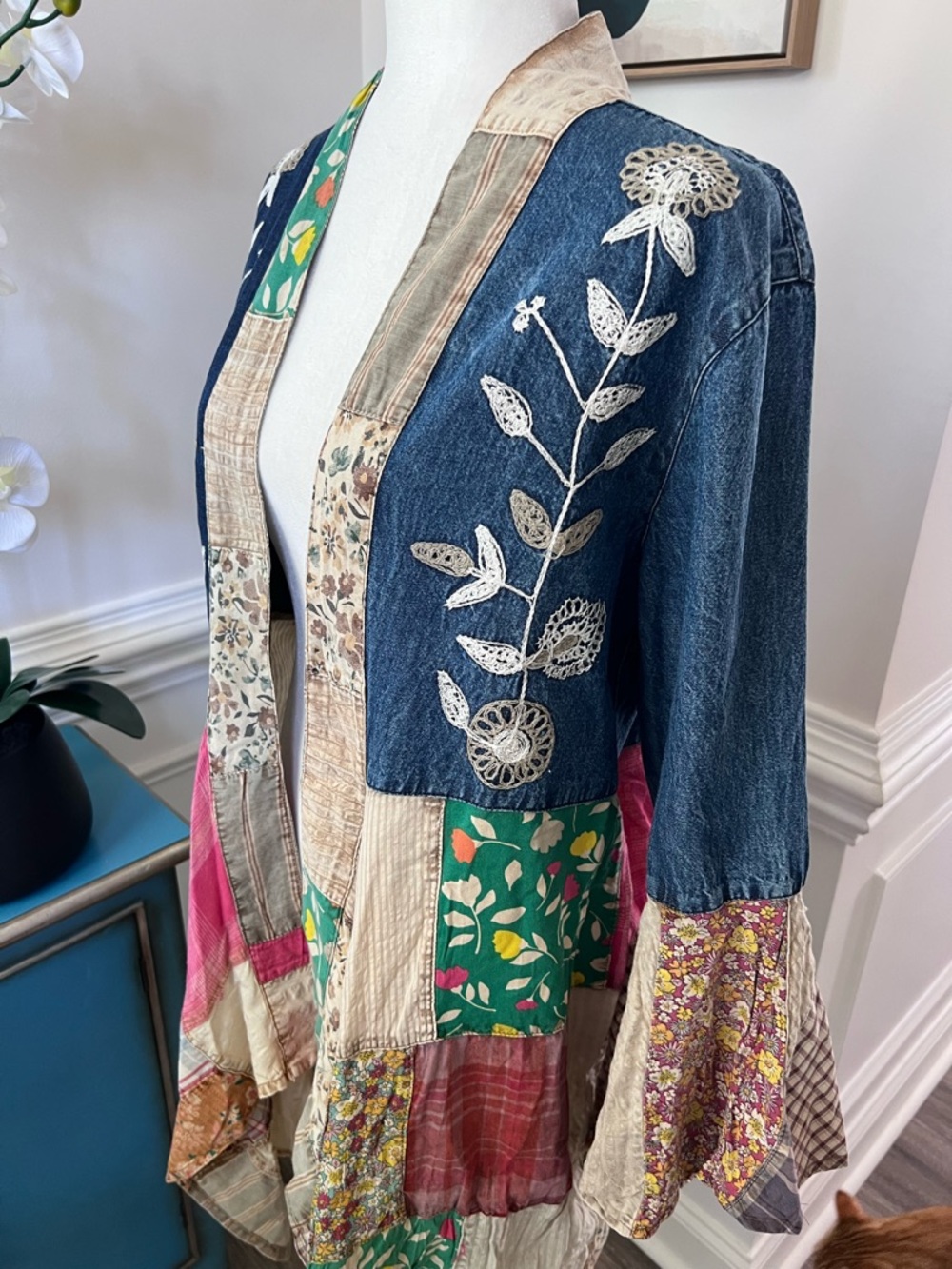 Flash Sale! NWT Young Threads Mixed Media Open Front Kimono/Jacket - Size S - Picture 12 of 15